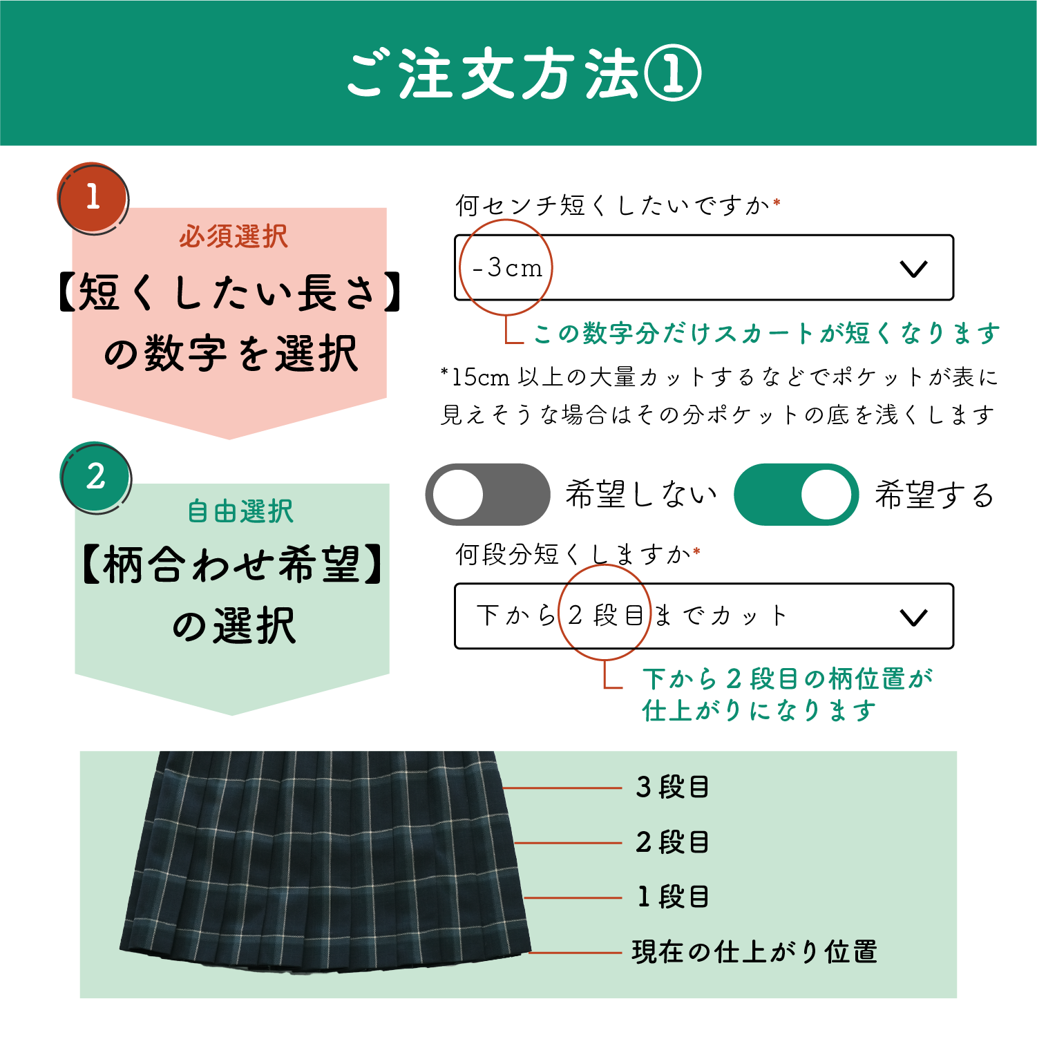 スカート 販売 すそ 縫い 代幅の決め方